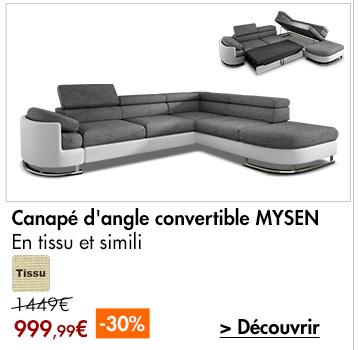 999,99€ le Canapé d'angle convertible MYSEN