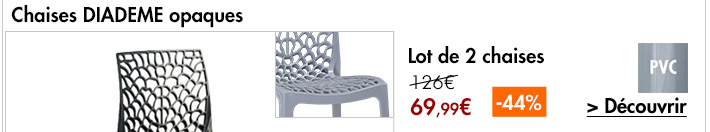 69,99€ le lot de 2 chaises