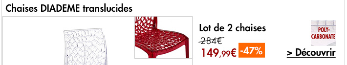 149,99€ le Lot de 2 chaises