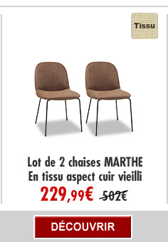 Lot de 2 chaises MARTHE