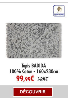 Tapis BADIDA - 100% Coton - 160*230 cm
