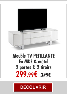 Meuble TV PETILLANTE - 2 portes & 2 tiroirs