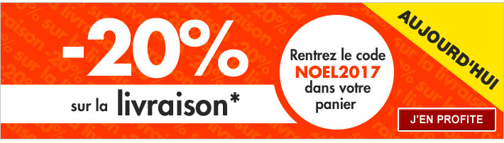 Profitez de -20% sur la livraison avec le code NOEL2017