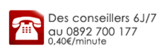 Des conseillers à votre écoute 6j/7 au 0892 700 177