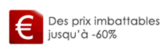 Des prix imbattables jusqu'à -60%